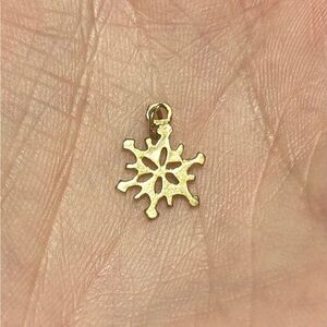 Gold Snowflake Pendant Charm